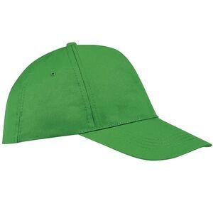 SOLS Unisex Buzz 5 Panel Baseball Cap / Kelly Green